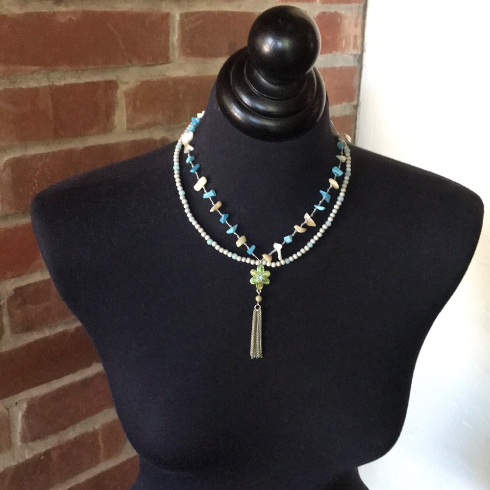 Faux Turquoise Necklace